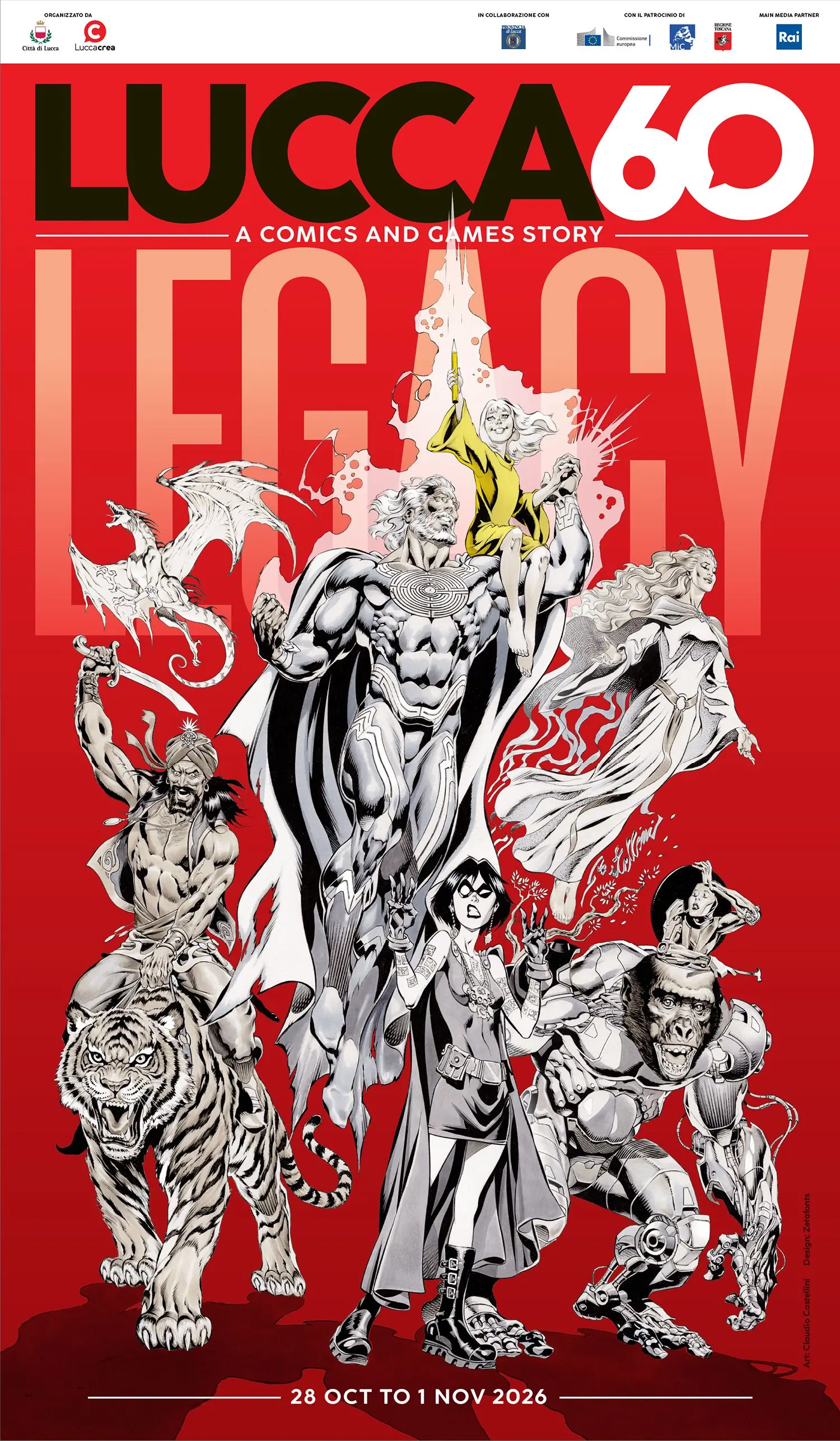 Poster Lucca Comics & Games 2026, Claudio Castellini