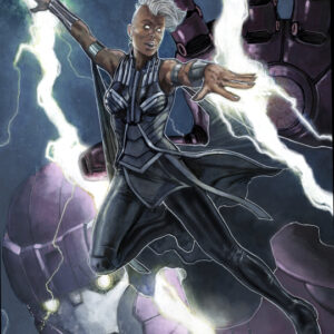Tempesta Storm combatte contro sentinella comandando fulmini
