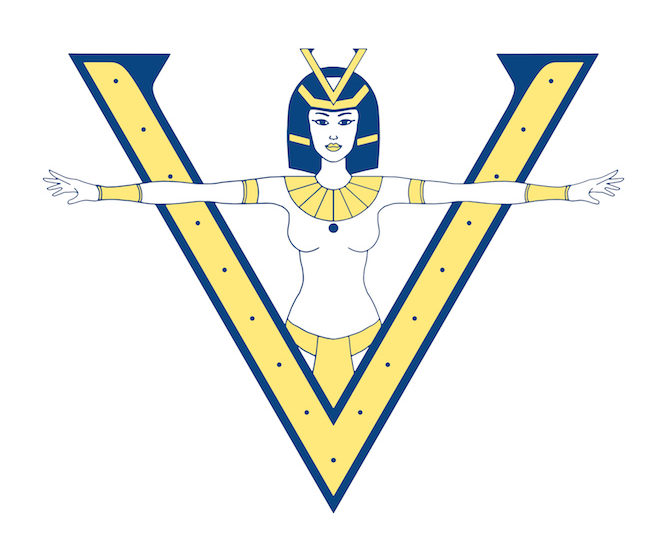 Logo verdini Cleopatra rivestita d'oro