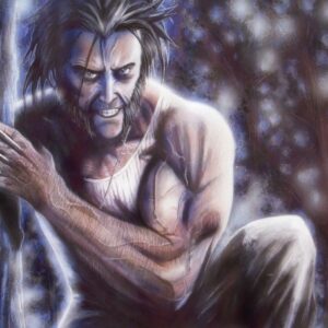 Wolverine on a tree