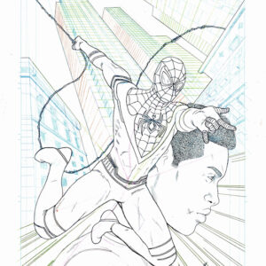 Spiderman Miles Morales studio bianco e nero