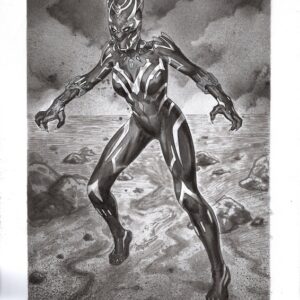 Black Panther Shuri bianco e nero