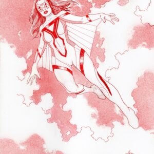 Spider Woman Jessica Drew studio preliminare rosso