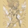 Disegno bianco e nero di Jean Grey Fenice Oscura Dark Phoenix X-Men